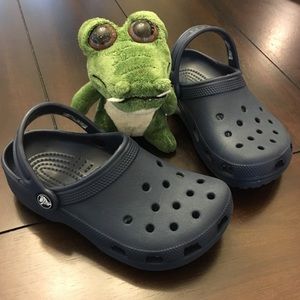Blue classic crocs
